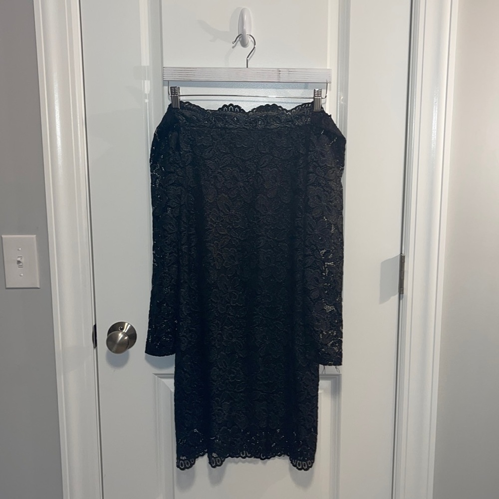 Black Lace Off the Shoulder Dress